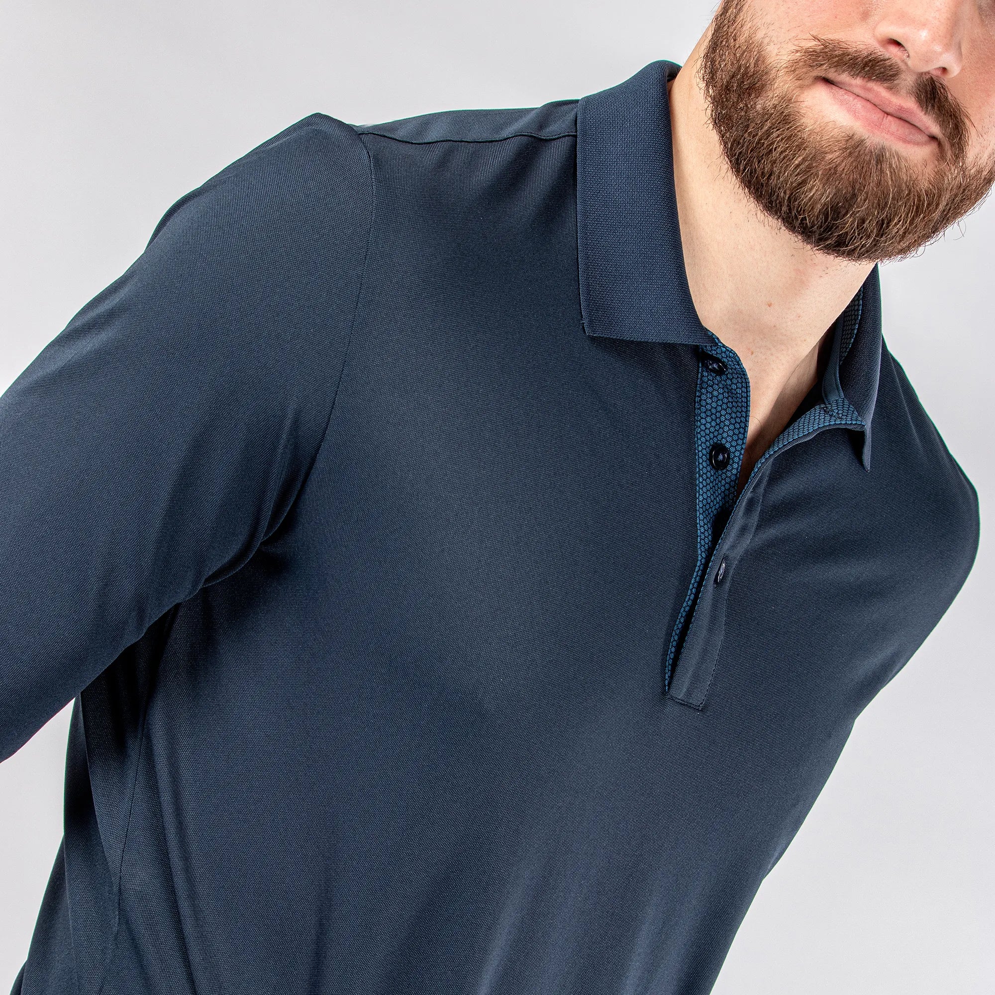 Marwin - Breathable long sleeve golf shirt - Image 4