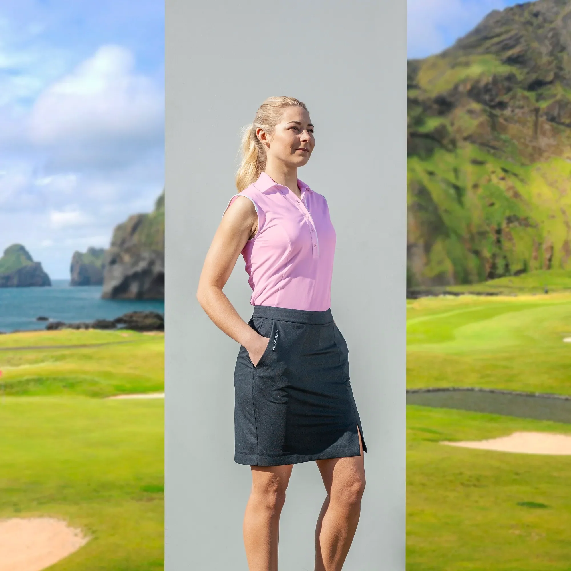 Mila - Breathable sleeveless golf shirt - Image 3